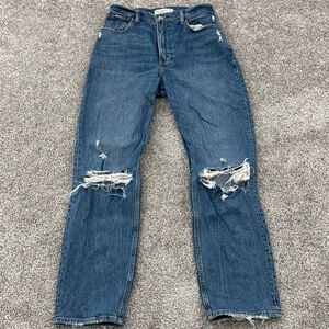 Abercrombie & Fitch Blue Straight Leg Jeans